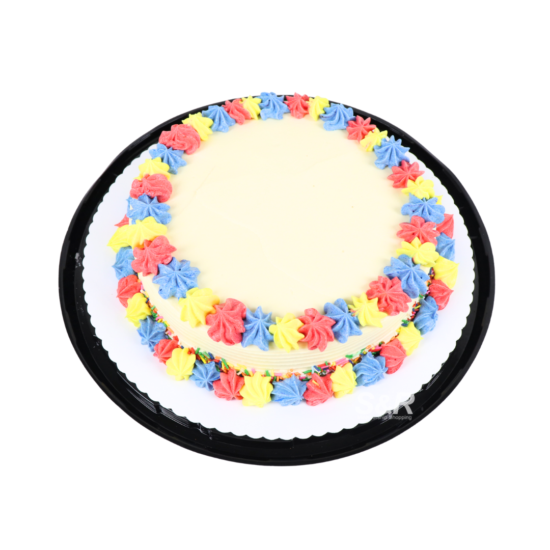 S&R 8in Vanilla Round Cake